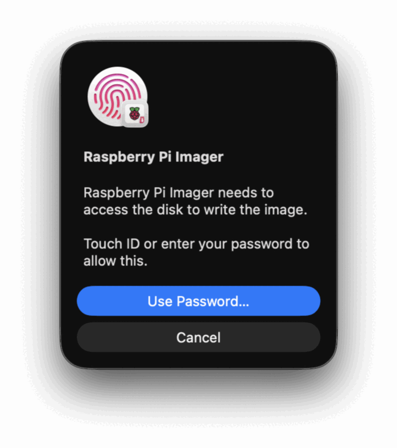 Confirm that you want to erase the SD card
